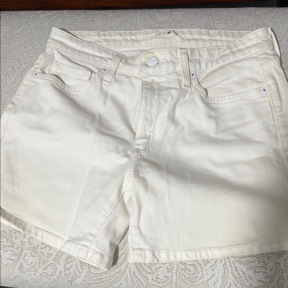 Joe's Jeans Cream High Waist Shorts
